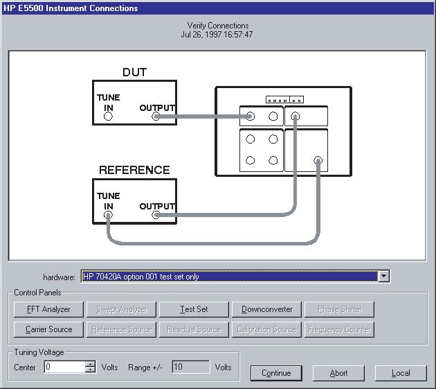 Absolute Measurement Examples 6 3 When the Connect Diagram dialog box appears, click on the hardware drop-down arrow and select your hardware configuration from the list. See Figure 128.