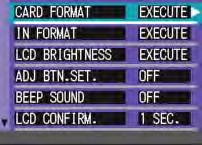 The menu screen sequence slightly varies with the item for which the setting change is being made. For the detailed explanation of each item, see the corresponding page.