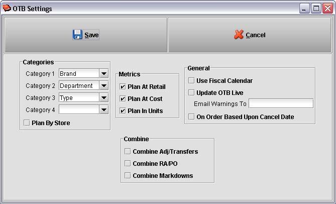 Setup OTB Purpose: To configure the OTB section for ANT and RMSA exports and to be able to create OTB plan.
