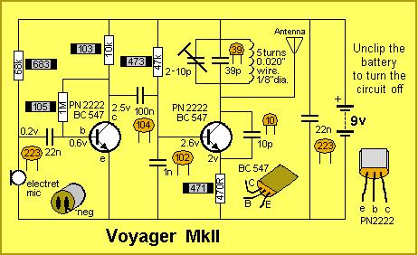 Voyager on a 9v Battery All the elements of good design have been achieved in this project.