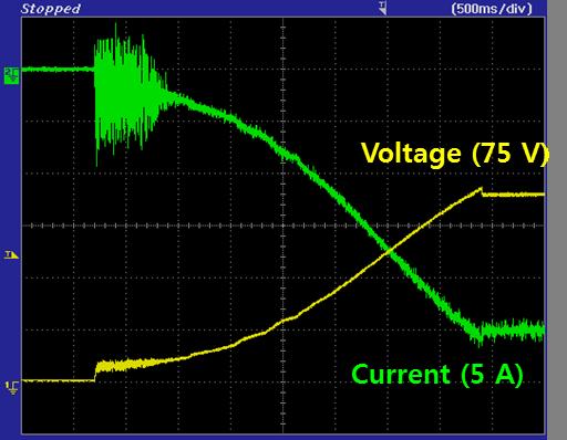 To solve this problem, we connected a small capacitor (1 nf) to the high-voltage transformer secondary winding, which can provide the same voltage to the primary transformer, because the peak value