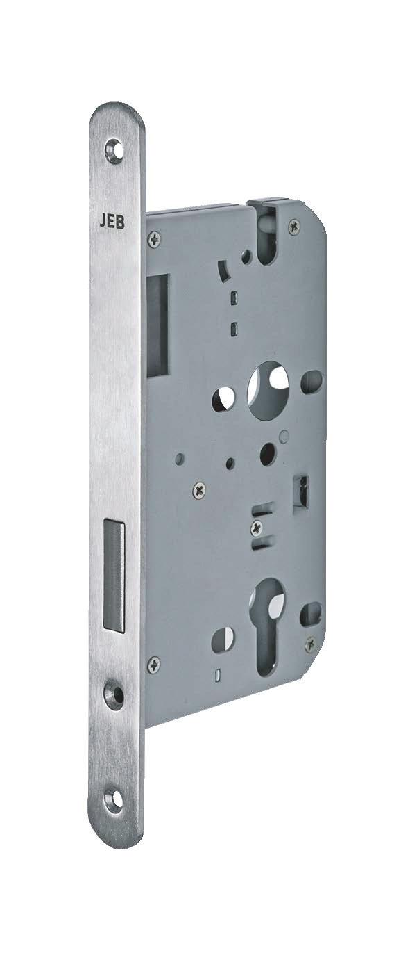 Lockcase JEB Sashlock B/S 60mm, CTC 72mm, Round End Faceplate Art: 6072-SSS Front Plate Old Model No.