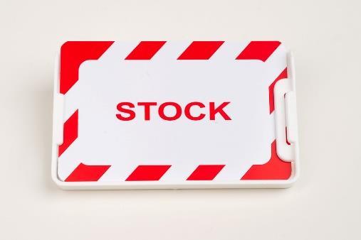 MODUL-iT plastic stock card Article no: 920009-00011 MODUL-iT plastic stock card with red & white framework, to be used with the label holder 121001-12102 and 121006-12102. Dim.