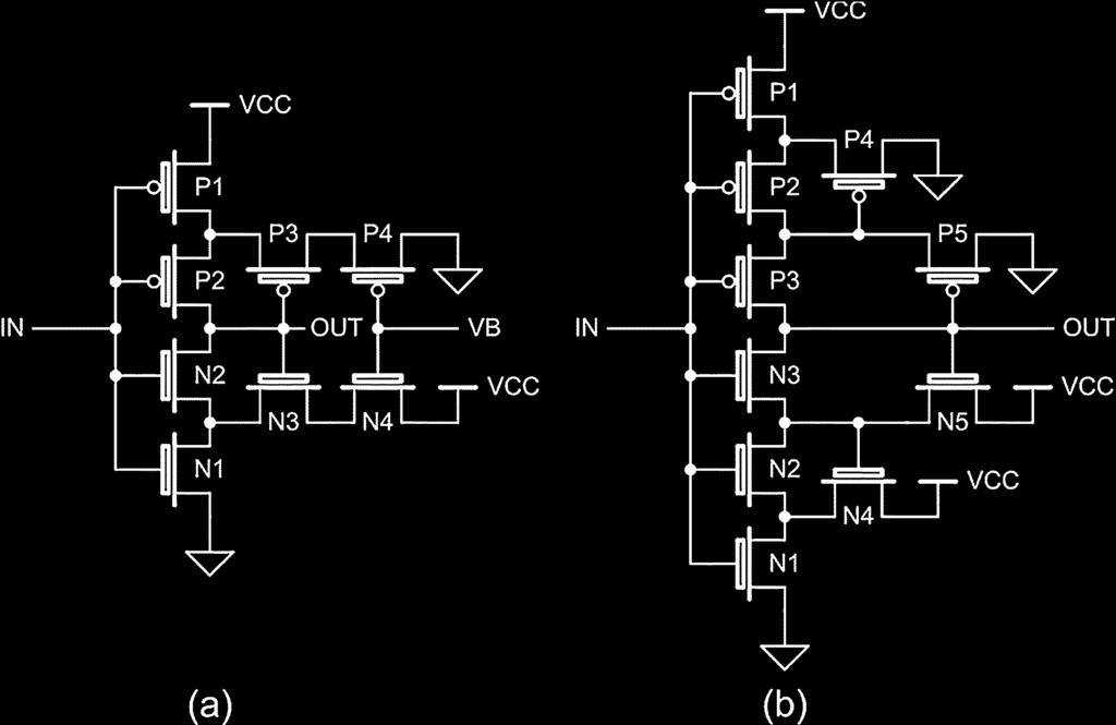 362 IEEE TRANSACTIONS ON CIRCUITS AND SYSTEMS II: EXPRESS BRIEFS, VOL. 52, NO. 7, JULY 2005 Fig. 3. (a) Schmitt trigger with controllable hysteresis [12]. (b) Two-layer Schmitt trigger [13].