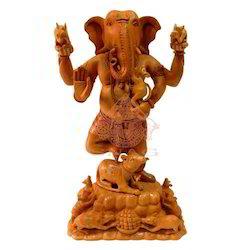 GANESHA STATUES Wooden Open Ganesha Statue Wooden Painted Ganesha