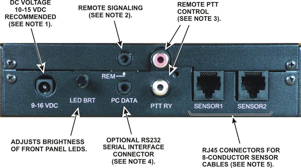 Rear Panel REAR PANEL CONNECTOR NOTES:. A power cable is provided with your W with an RCA plug at the supply end that may be connected directly to the VDC output on the back panel of an Elecraft K.