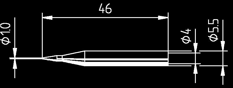 point, 1.1 mm ø 0162BD 0172KD ERSADUR, chisel-shaped, 3.