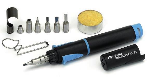 Ersa INDEPENDENT 75 gas soldering sets Mobile power wherever you want! Powerful, with comprehensive and top-quality equipment, small, handy and practically packed.