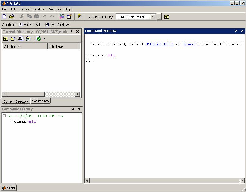APPENDX MATLAB Commands used: 1. clear all : Removes all the variables from memory. 2. clc : Clears the command window. 3.