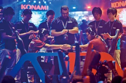 KONAMI entered the esports arena with world championship tournaments for the Winning Eleven (Pro Evolution Soccer) series and began holding world championship competitions for the Yu-Gi-Oh!