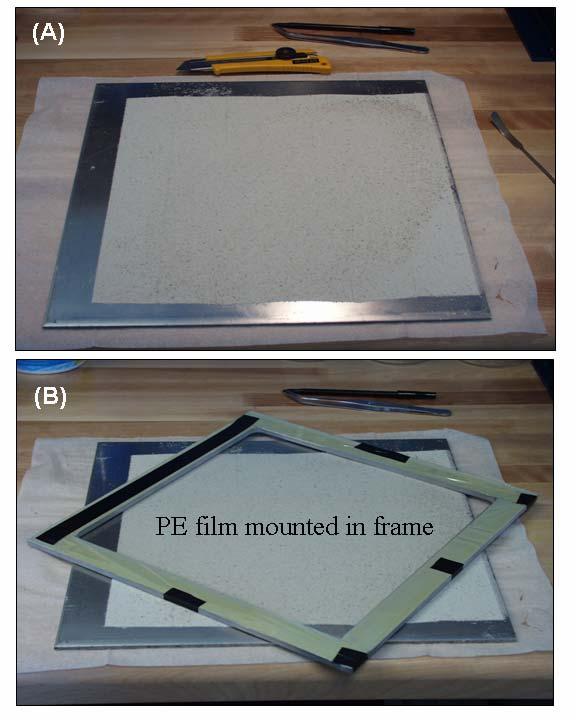 sand/polyethylene plate was placed outdoors and imaged with the CATSI instrument via a folding mirror, as shown in Figure 2.