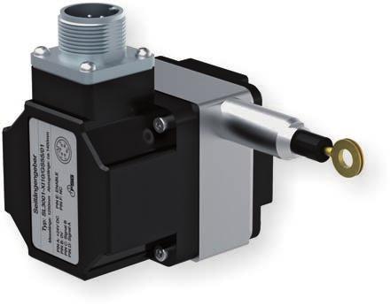 250 mm compact Rope Length Transducer with integrated encoder system signal outputs: