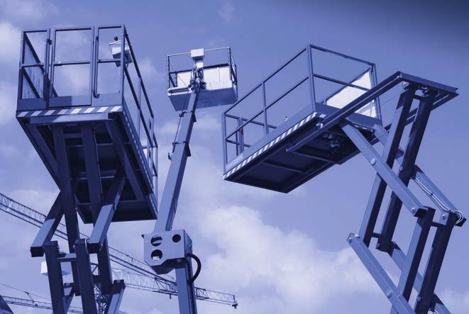 Mobile elevating working platforms as well as conveying systems height recording of working