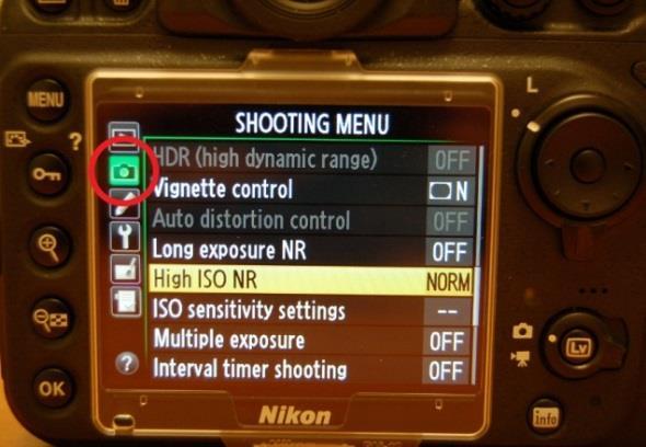 Nikon D800/D810: Shooting Menu Active D-lighting options. 5.1.1.2.