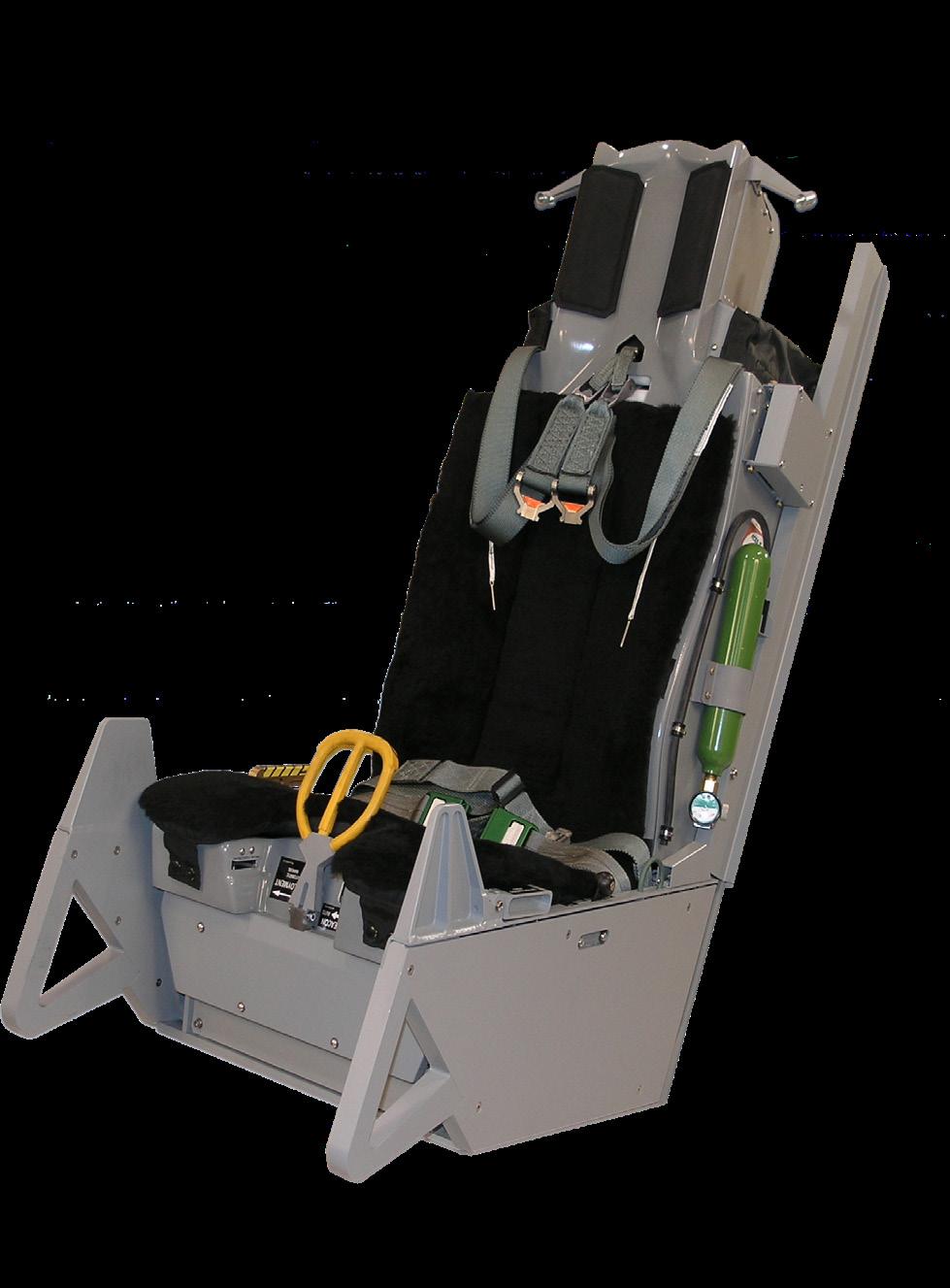 THE SEATS LOOK, FEEL, AND FUNCTION LIKE THE ACTUAL AIRCRAFT EJECTION SEATS DROGUE CHUTE FLAP PITOT TUBES HELMET PADS CHUTE SHROUD SHOULDER HARNESSES BACKPAD CUSHION