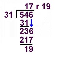 Family of Facts: 20 x 7 = 40 0 x 7 = 70 5 x 7 = 25 2 x 5 = 0 x 5 = 5 Long Division (bus stop method) 8764 4 = 29 56 x 27 =