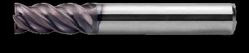 MHV NEW 4 flute, variable helix, medium flute length, cylindrical shank Tool Steel, Pre-Hardened Steel,Hardened Steel