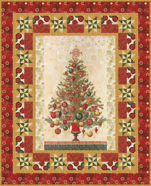 Tinsel and Thyme Alternate Colorstories Holiday Colorstory Fabric A: 1 panel SRKM-14583-223 Fabric B: 1/3 yard SRKM-14589-15 Fabric C: 1-1/2 yard