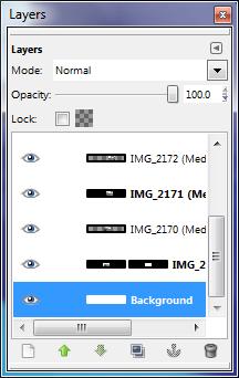 Draw a gradient on the layer mask: Click on the edge of the second layer, and drag right to approximately where you think the images might line up a little better.