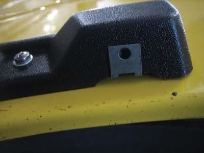 17 18 Position the supplied side marker light onto the outer fl are piece,