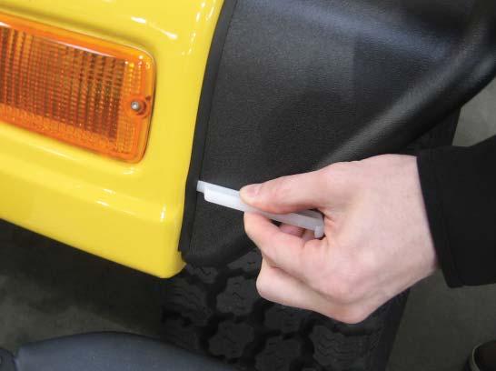 The vehicle surface temperature must be between 65-110 F for proper adhesion.