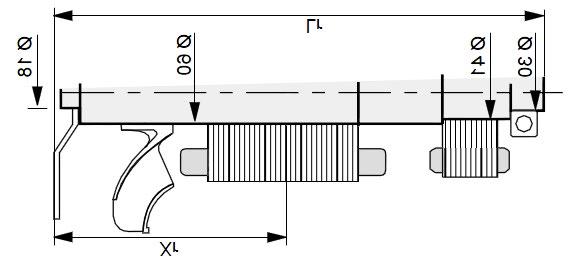 TAL-A44 Single Bearing Access to terminal Cable AVR X Ø Y holes equid. on Ø U 12 Ø 11 holes equid.