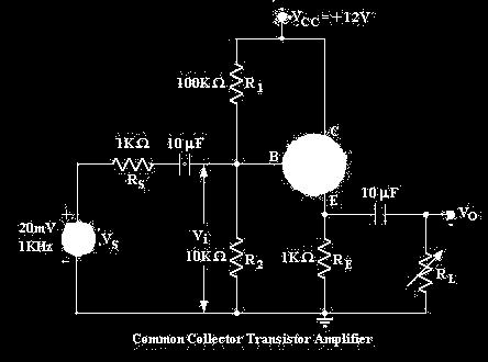 2. FREQUENCY RESPONSE OF CC AMPLIFIER AIM: To find the frequency response of a Common Collector Transistor Amplifier and to find