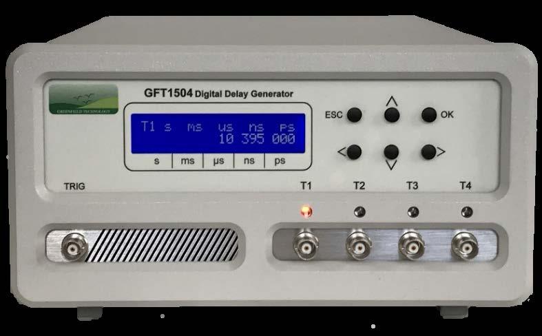 Features 4 independent Delay Channels (10 in option) 100 ps resolution (1ps in option) 25 ps RMS jitter (channel to channel) 10 second range Channel Output pulse 6 V/50 Ω, 3 ns rise time Independent