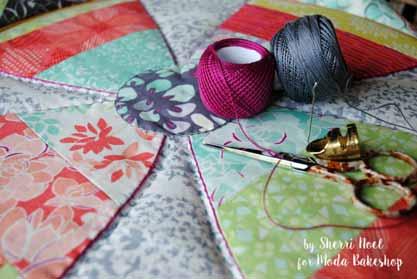 I thought this quilt would be perfect for big-stitch hand quilting with Perle Cotton.