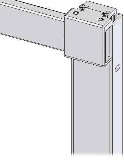 fitted screws using 3 allen key supplied. Position long/inner rail to inside of in-line panel and fit rail end into top bracket of door wallpost.