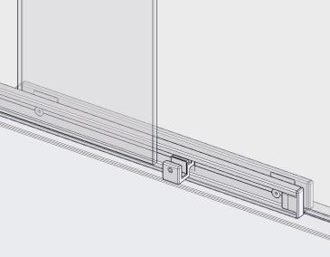FIT VERTICAL SEALS Seal B detail ADJUST SLIDING DOOR Fro the outside check vertical alignent of door against the vertical corner seal on side panel.