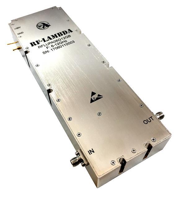7-3 RF-LAMBDA 30W Wideband Solid State Power Amplifier 6-12GHz Electrical Specifications, TA = +25⁰C, Vdd = +36V Parameter Min. Typ. Max.