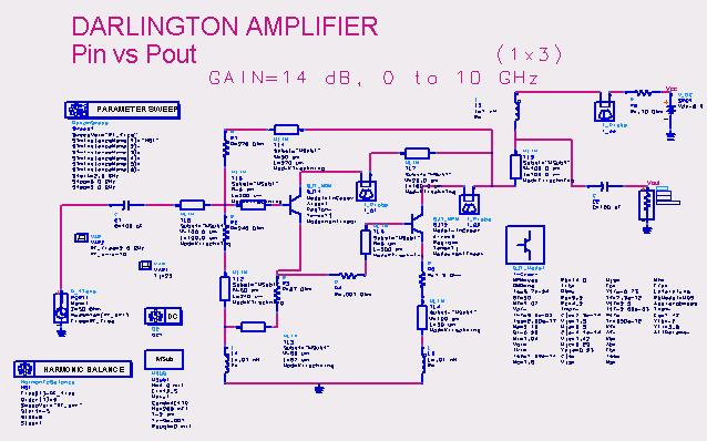 Darlington Schematic for Simulating