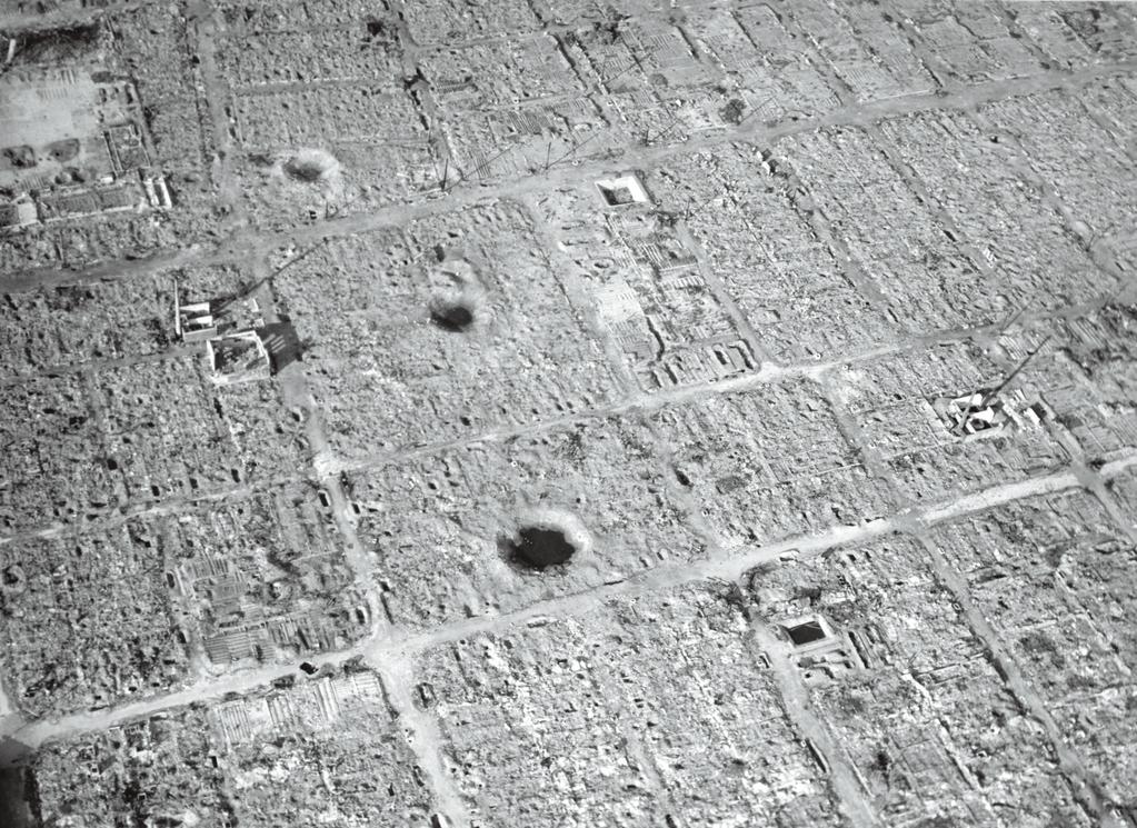 Osaka, Japan, following American firebombing, June 1, 1945.