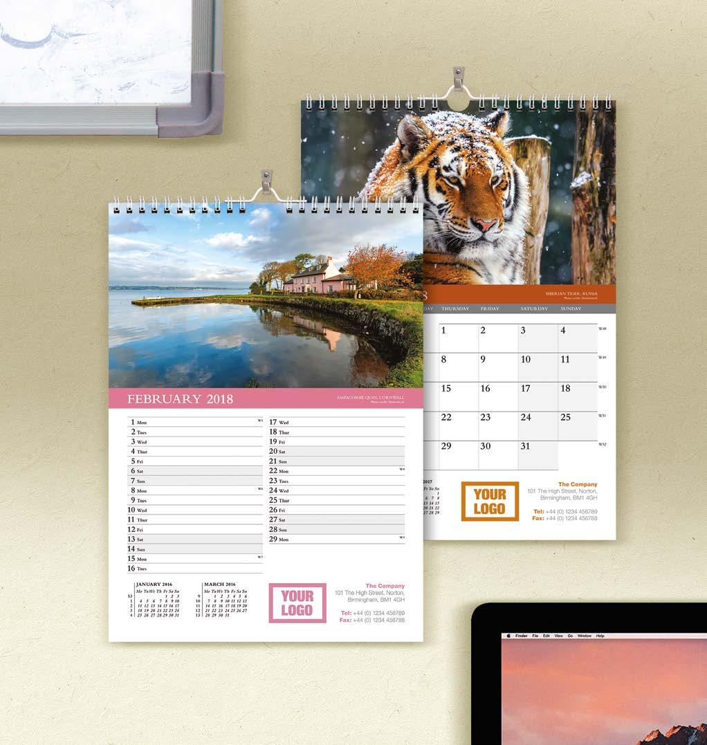 square per day The compact wall calendars allow a month s view at a time and provide excellent promotional opportunities.