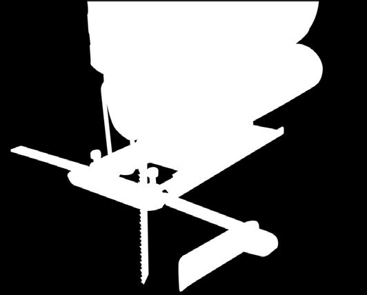 H1, H2.) Slide the parallel guide arm through both parallel guide fixtures and tighten the locking knob (a) to achieve the required cutting distance.