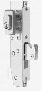 2200 Series Sliding Door Deadlock Finish Clear Anodised. Deadbolt Vee-cut for positive locking, 29mm projection. Backset 23mm.