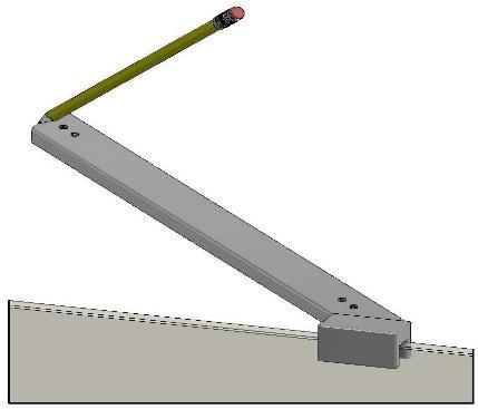 B3 Ensure that the stay bar is level and square, mark the location of the end of the bar onto the wall.