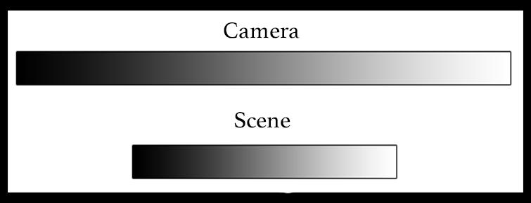 DYNAMIC RANGE: EASY CASE Scene dynamic range < Camera dynamic range Cloudy day. Indoors.