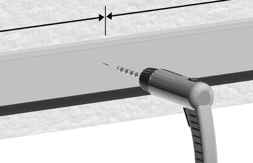 5 / 10 Note: There are two ways to attach the header frame: Installation variant 1 (through the header frame) - If enough soffit is present behind the header frame: screw directly through the header