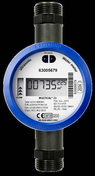 Meter sizes The meter is available in cold and hot water versions, controlled by the type number, which is: 8XX for cold water and 7XX for hot water.