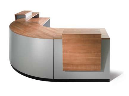 sit/stand counters in attractive design lines.