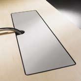 ) Attractive design thanks to floating table, filigree board edges and various board types