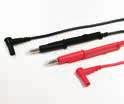Banana connection accessories, Ø 4 mm Model Description For CAT IV and CAT III installations Set of 2 red/black moulded test probes Specifications Female plug Ø 4 mm CAT IV / CAT III 1,000 V