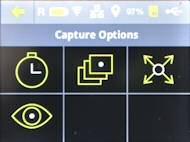 Taking the Photographs Image Capture Selecting the Image Capture option at the Main Menu will bring you to the equivalent of the shutter button on a conventional camera Take the photographs using the