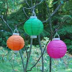 between branches for a garden party, allowing the lanterns to sway gently in the wind or at the entrance of your party,