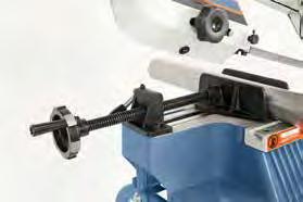 for mitre cutting. Convincing price-performance ratio Pressure of saw arm features three settings.