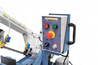 Bandsaws Horizontal bandsaw The compact HBS 150 Z horizontal bandsaw is serially equipped with stepless speed adjustment and a coolant device. The saw frame tilts up to 60º for mitre cutting.