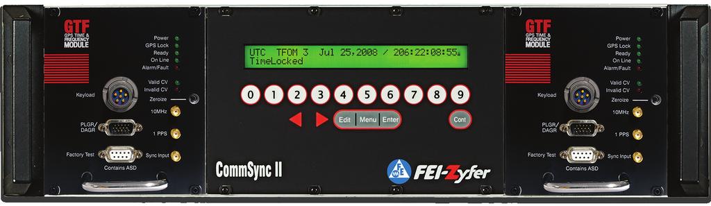 Comm S ync ll a n d C o m m S y n c II- D Redundant M odular Time & Freq u en cy FEATURES CommSync II Model 385 Modular Time and System Accuracy Time: <50ns