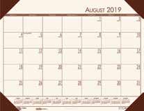Stock Academic Calendars HOD0125 Dorm Desk Pad Size: 18 1/2 x 13 12 months, August-July Block size: 2 1/4 x 1 7/8 Perfect dorm room size Suggested Retail $11.